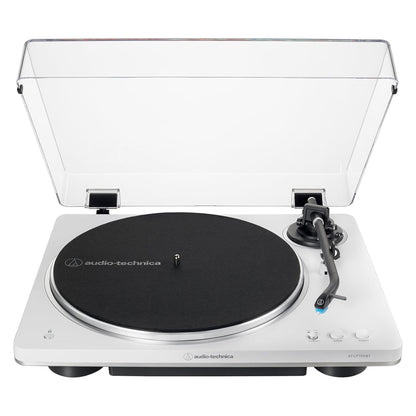 Audio-Technica AT-LP70XBT Bluetooth Turntable Record Player - White/Silver