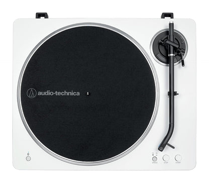 Audio-Technica AT-LP70XBT Bluetooth Turntable Record Player - White/Silver