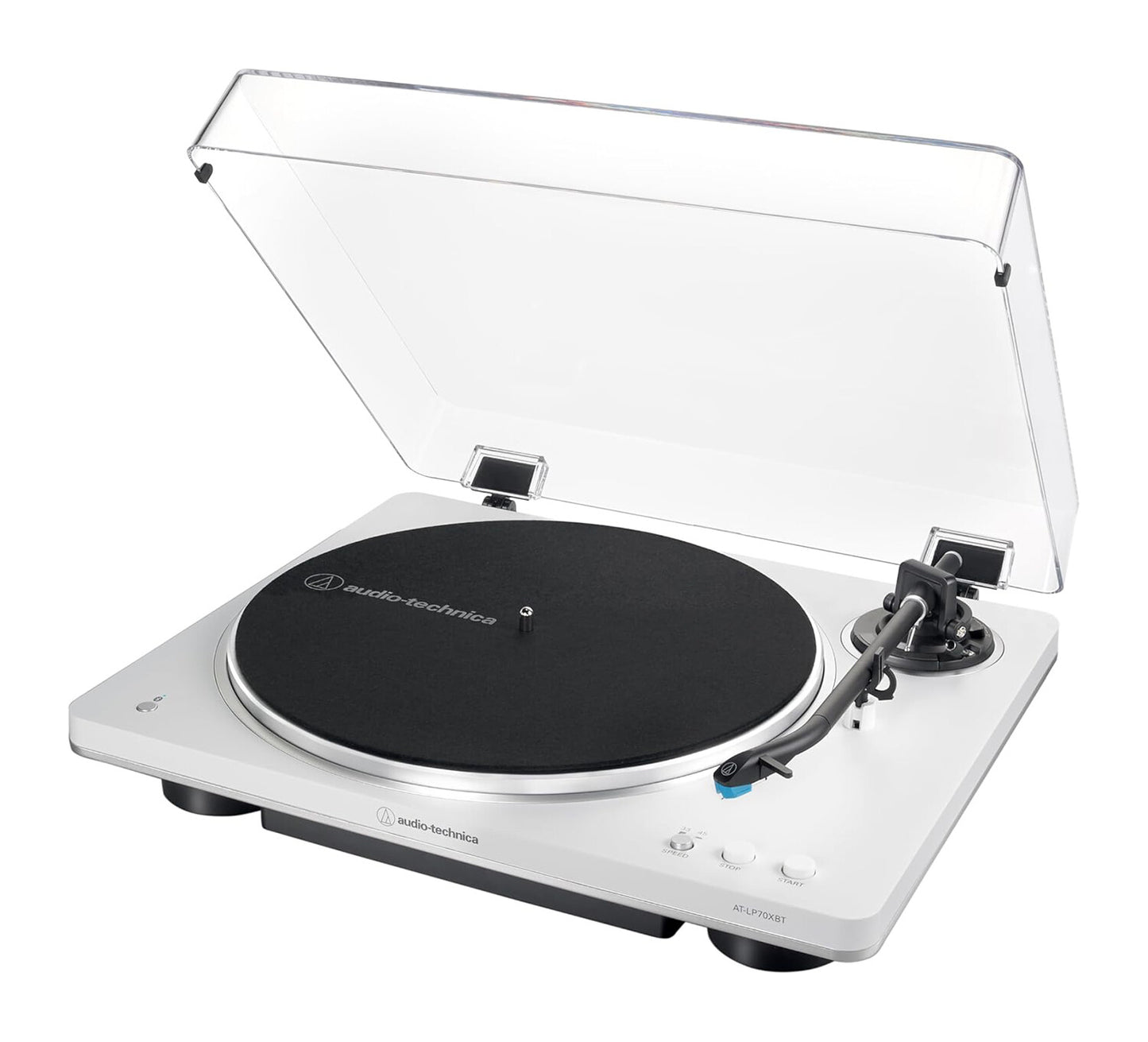 Audio-Technica AT-LP70XBT Bluetooth Turntable Record Player - White/Silver