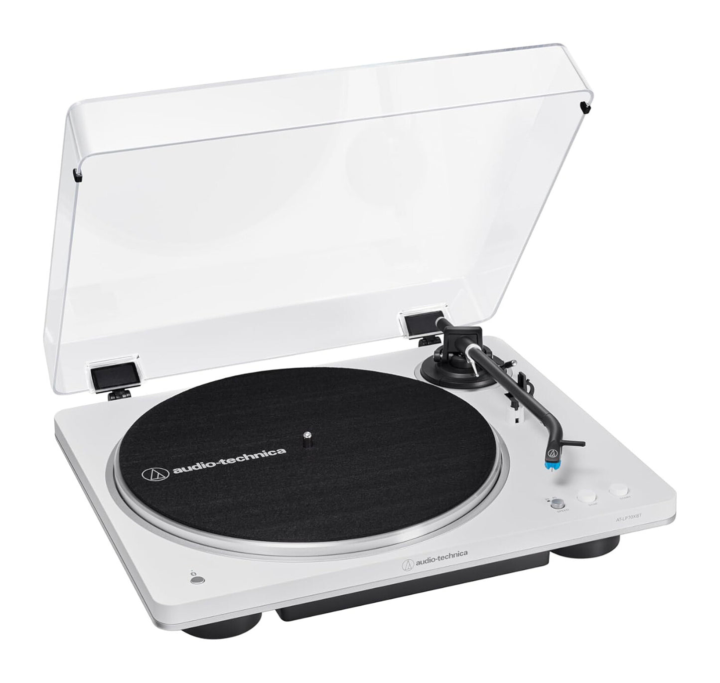 Audio-Technica AT-LP70XBT Bluetooth Turntable Record Player - White/Silver