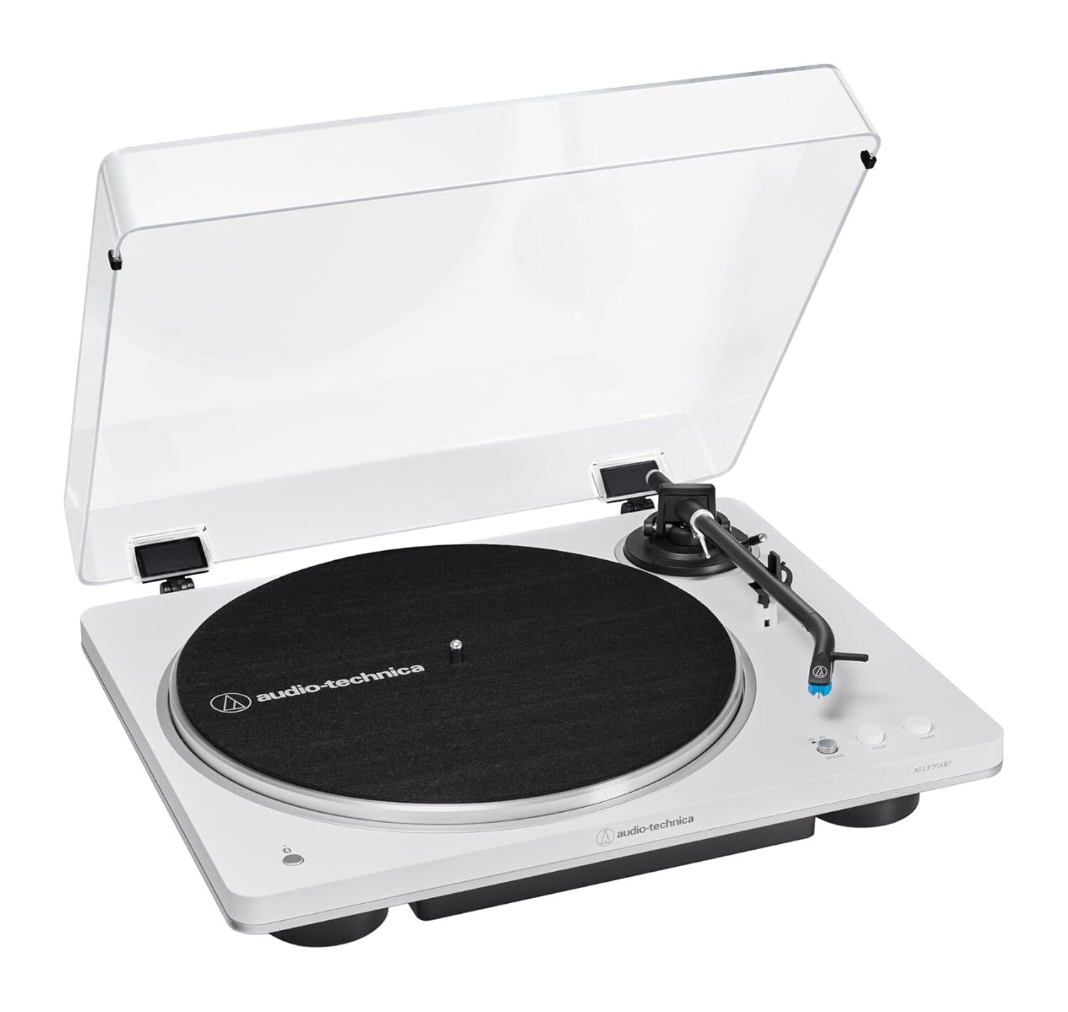 Audio-Technica AT-LP70XBT Bluetooth Turntable Record Player - White/Silver