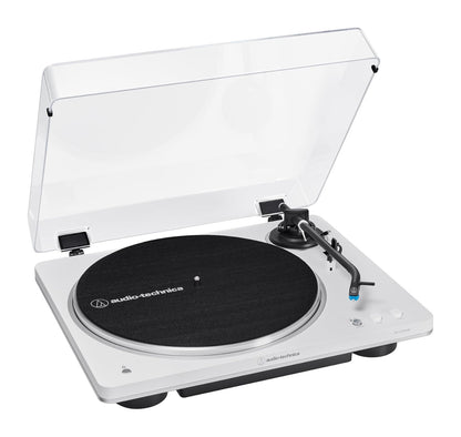 Audio-Technica AT-LP70XBT Bluetooth Turntable Record Player - White/Silver